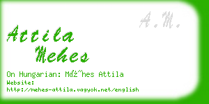 attila mehes business card